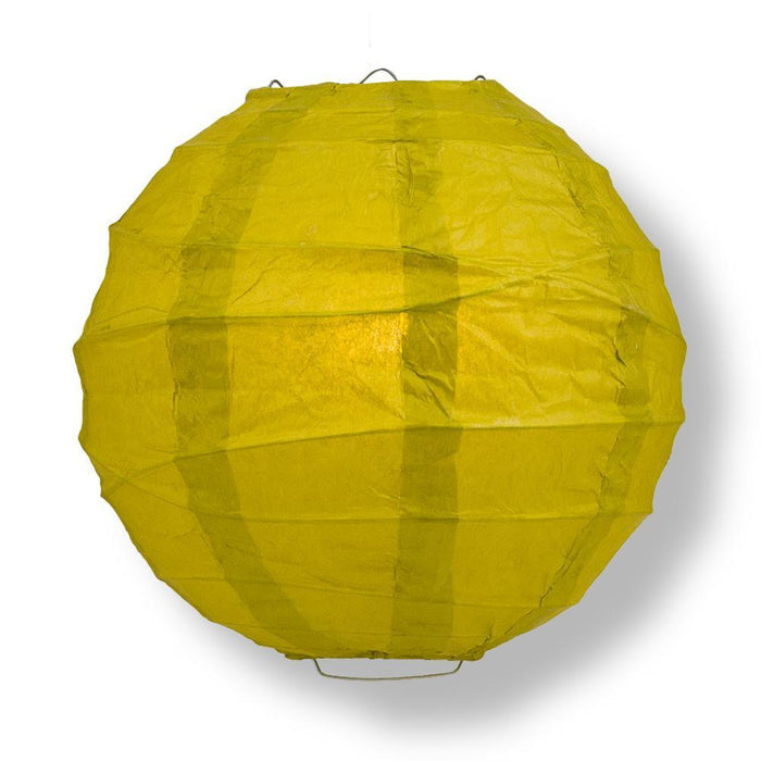 12 PACK | 12"  Pear Crisscross Ribbing, Hanging Paper Lantern Combo Set - Luna Bazaar | Boho & Vintage Style Decor