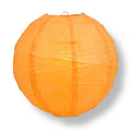 12 PACK | 12"  Orange Crisscross Ribbing, Hanging Paper Lantern Combo Set - Luna Bazaar | Boho & Vintage Style Decor