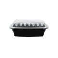 12oz PP Microwavable Meal Prep Container - Rectangular Food Containers & Lids - Black - 150 ct-To-Go Packaging-Restaurant Supply Drop-Restaurant Supply Drop
