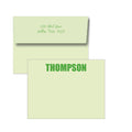 colored stationery cards with foil stamp personalization by the essenetial market