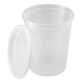 32oz Injection Molded Deli Containers with Lids - 240 ct-To-Go Packaging-Karat-Restaurant Supply Drop