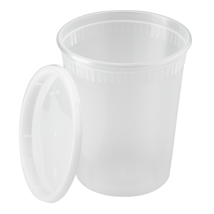 32oz Injection Molded Deli Containers with Lids - 240 ct-To-Go Packaging-Karat-Restaurant Supply Drop
