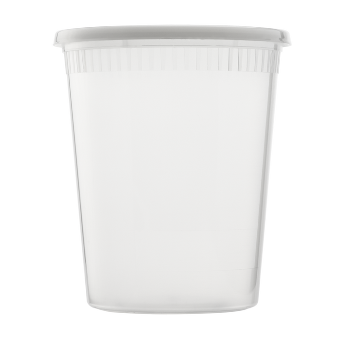 32oz Injection Molded Deli Containers with Lids - 240 ct-To-Go Packaging-Karat-Restaurant Supply Drop