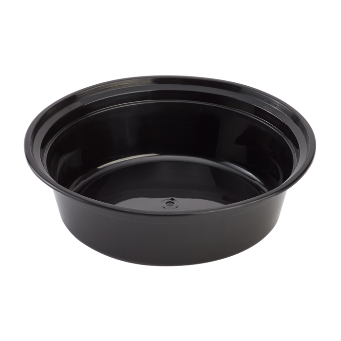 32oz Large Meal Prep Containers - - 32 oz Microwavable Round Food Containers & Lids - Black - 150 ct-To-Go Packaging-Karat-Restaurant Supply Drop
