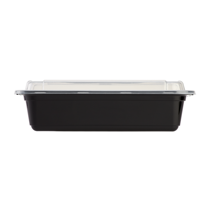 38oz Meal Prep Containers ~ Microwavable Rectangular Food Containers & Lids - Black - 150 ct-To-Go Packaging-Karat-Restaurant Supply Drop