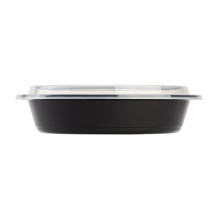 48oz Meal Prep Containers | 48 oz Extra Large Microwavable Round Food Containers with Lids - Black - 150 ct-To-Go Packaging-Karat-Restaurant Supply Drop
