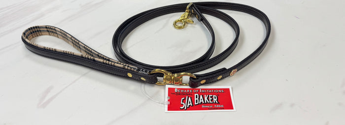 5/8 Baker Padded Handle Leather Dog Leash