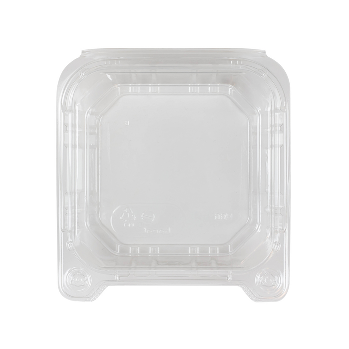 6'' x 6'' Hinged Containers - Small Clamshell Takeout Boxes - Karat PET Plastic - 500 ct-To-Go Packaging-Karat-Restaurant Supply Drop