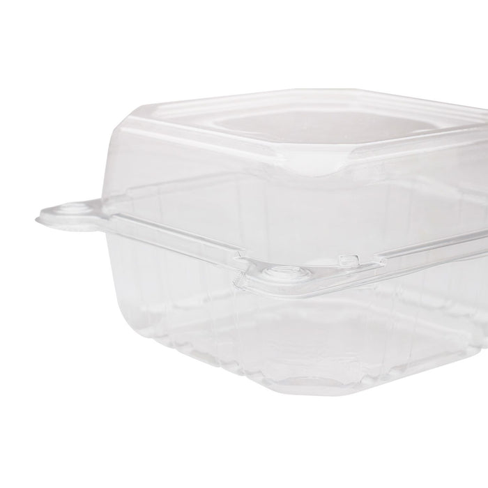 6'' x 6'' Hinged Containers - Small Clamshell Takeout Boxes - Karat PET Plastic - 500 ct-To-Go Packaging-Karat-Restaurant Supply Drop