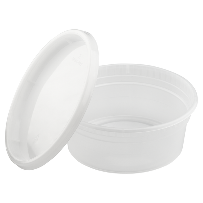 8oz PP Injection Molded Deli Containers & Lids - 240 ct-To-Go Packaging-Karat-Restaurant Supply Drop