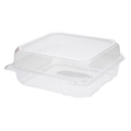 8''x8'' Hinged Containers - Large Clamshell Takeout Boxes - Karat PET Plastic - 250 count-To-Go Packaging-Karat-Restaurant Supply Drop