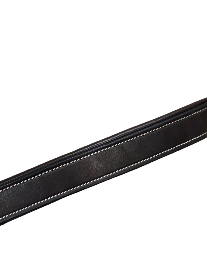 Royal Highness Padded Leather Lead with Brass Chain