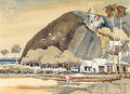 A Catalina Evening, watercolor painting by Ed Kelly (American art). Fine art giclée print reproduction by California Watercolor for wall decor.