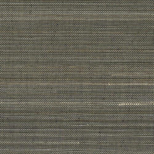 Abaca Natural Fibre WIDE Wallpaper - Black Evening