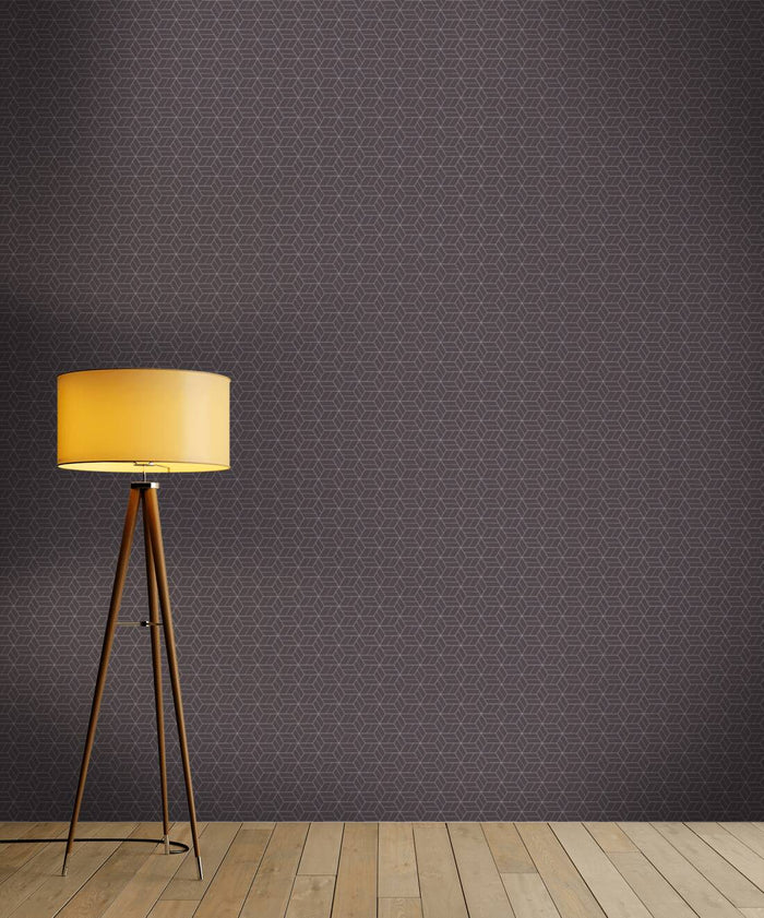 Abstract Allure - Geometric Metallic Wallpaper - Brown