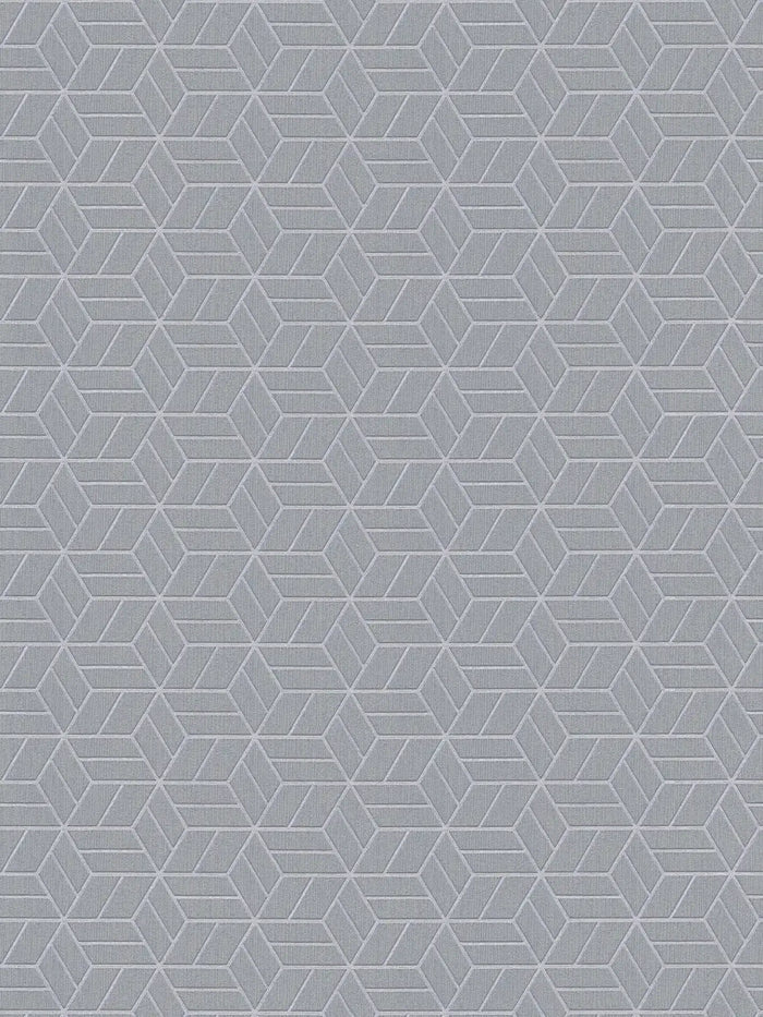 Abstract Allure - Geometric Metallic Wallpaper - Grey