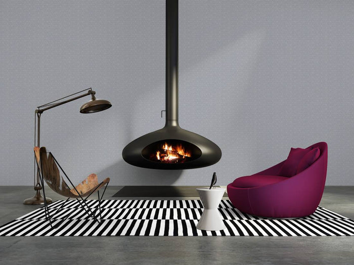 Abstract Allure - Geometric Metallic Wallpaper - Grey