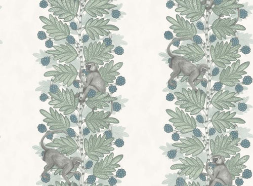 Acacia Monkey Wallpaper - Blue