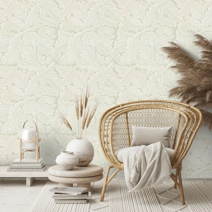 Acanthus by Morris Wallpaper - Chalk