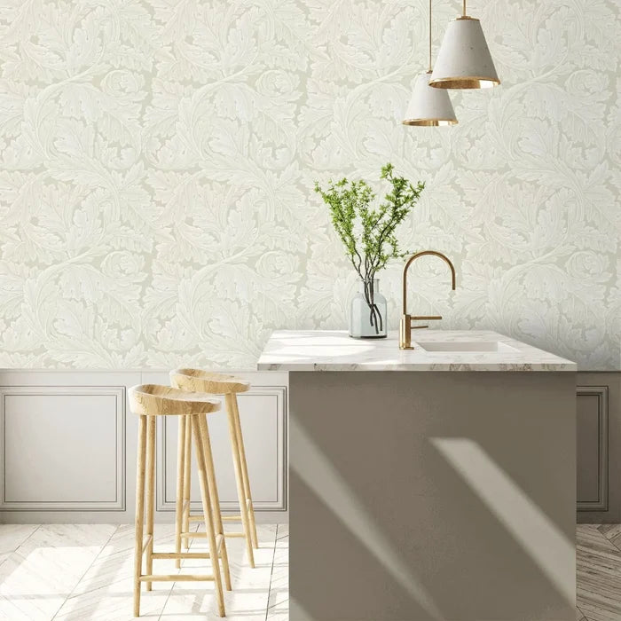 Acanthus by Morris Wallpaper - Chalk