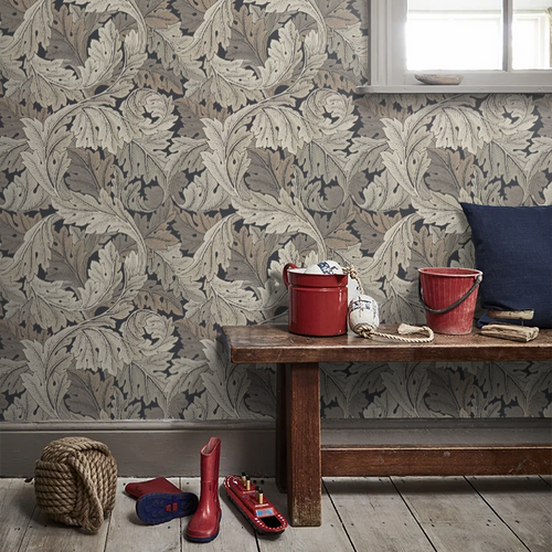 Acanthus by Morris Wallpaper - Charcoal