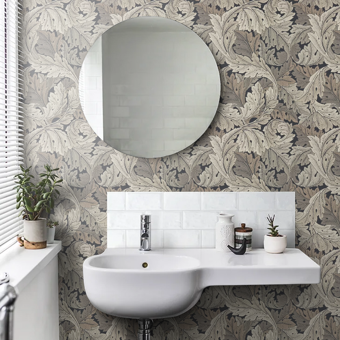 Acanthus by Morris Wallpaper - Charcoal