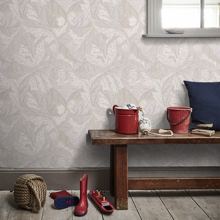 Acanthus by Morris Wallpaper - Ivory/Pearl