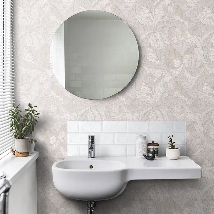 Acanthus by Morris Wallpaper - Ivory/Pearl