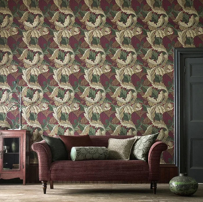 Acanthus by Morris Wallpaper - Madder/Thyme