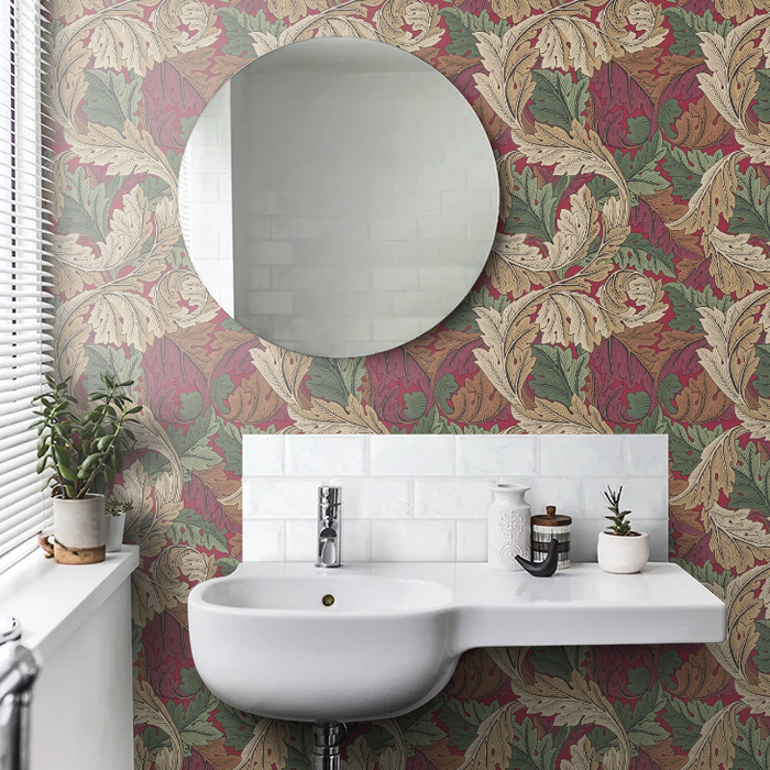 Acanthus by Morris Wallpaper - Madder/Thyme