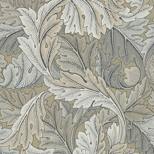 Acanthus by Morris Wallpaper - Manilla/Stone