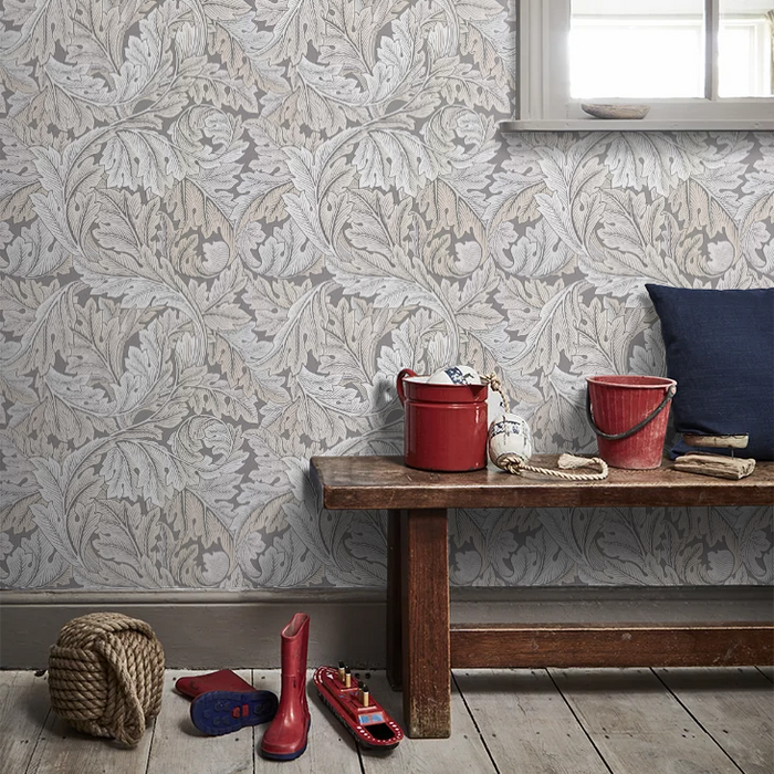 Acanthus by Morris Wallpaper - Slate/Pewter