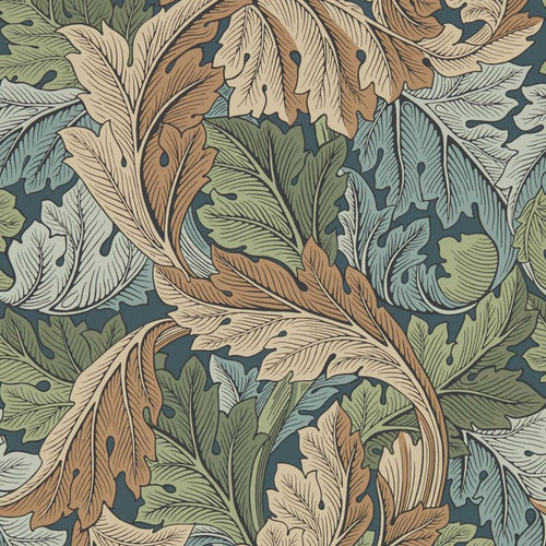 Acanthus by Morris Wallpaper - Slate/Thyme