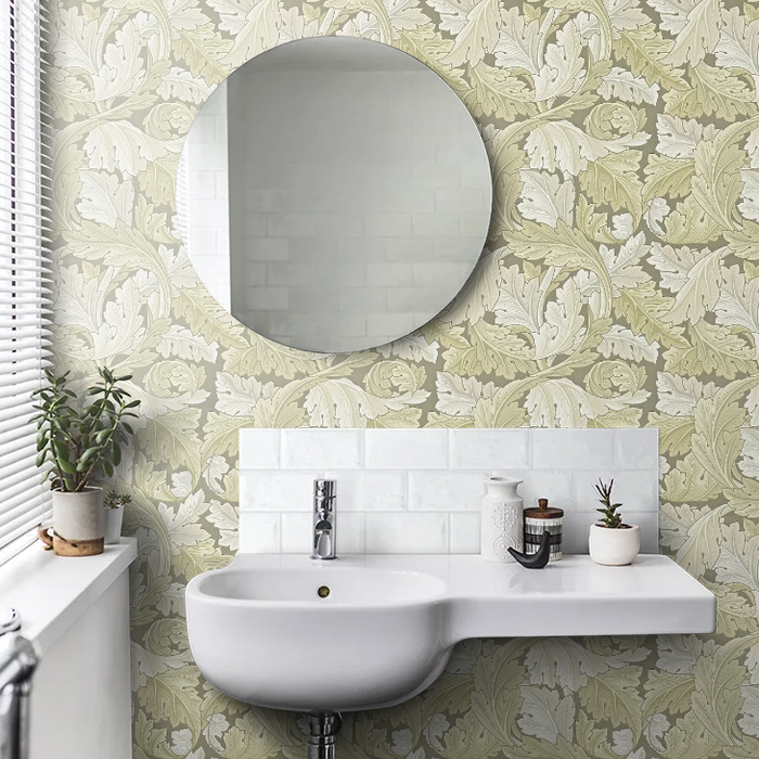 Acanthus by Morris Wallpaper - Stone