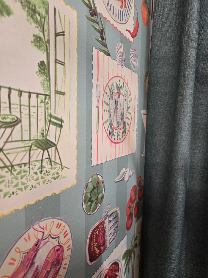 Al Fresco – Mediterranean Wallpaper – Blue