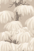 Alba wallpaper in Beige, flat pattern