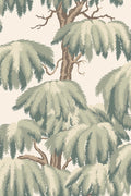 Alba wallpaper in Green, flat pattern