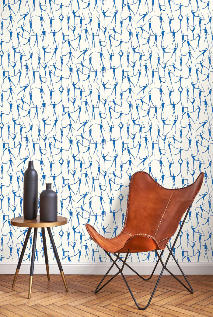 Alberto Iconic Wallpaper - Blue