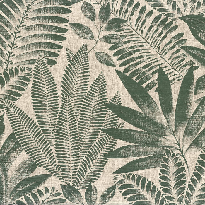 Aloes Karabane Wallpaper (Indent) - Vert Imperial