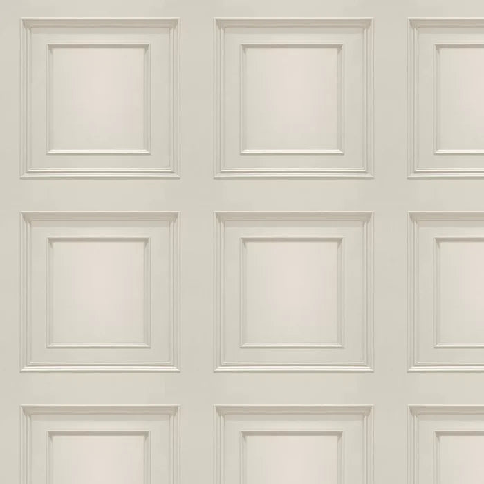Amara Wood Panel Vinyl Wallpaper - Cream/Pearl