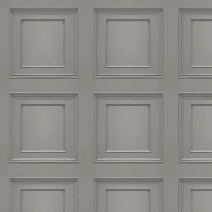 Amara Wood Panel Vinyl Wallpaper - Silver/Grey