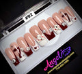 Angelina Handmade Custom Press-On Long Nail Design #092 - Royal Flush Affair