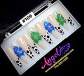 Angelina Handmade Custom Press-On Long Nail Design #106 - Cowgirl Bloom
