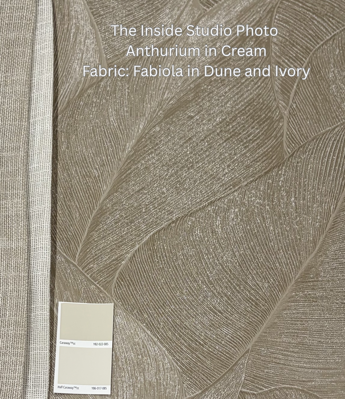 Anthurium Wallpaper - Beige