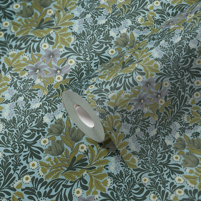 Antique Floral Trails Wallpaper Online NZ | The Inside - Green