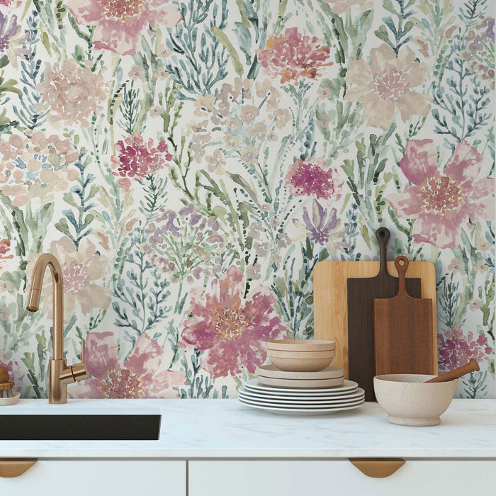 Aquarell Dreams Wallpaper - Pink