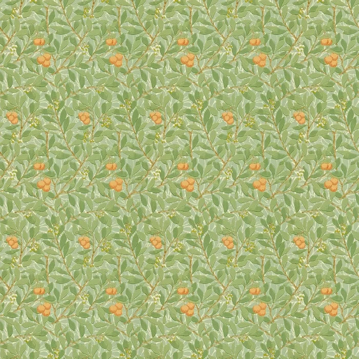 Arbutus by Morris Wallpaper - Green/Terracotta
