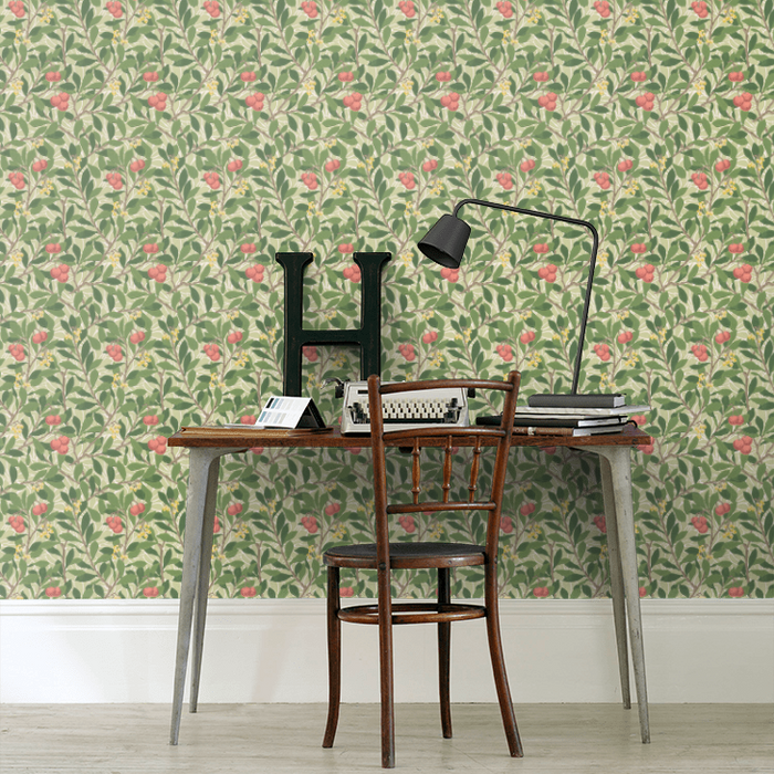 Arbutus by Morris Wallpaper - Rose