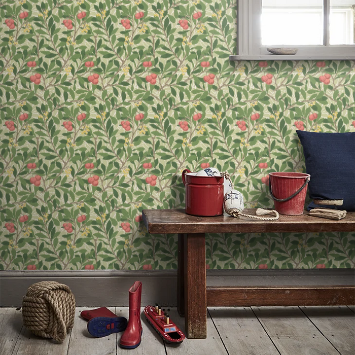 Arbutus by Morris Wallpaper - Rose