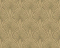Art Deco Baroque Fans Wallpaper - Beige/Gold - Last 3 Rolls